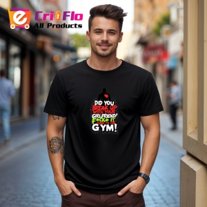 Tricou Breakup Come To The Gym Baiat Silueta, Copii | Dama | Barbat, culoare negru - Img 4