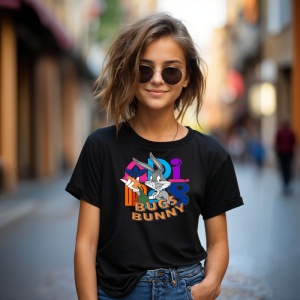 Tricou Bugs Bunne Eat Tricou Negru - Copii | Dama | Barbat - Img 5