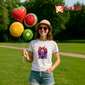Tricou Bugs Bunny in hanorac mov pe fundal splash rosu-albastru Copii | Dama | Barbat - Img 5