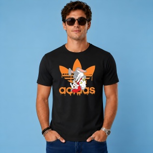 Tricou Bugs Bunny Mancand Morcov Logo Portocaliu Urban Design, din bumbac 100%, tricou negru, Copii | Dama | Barbat - Img 3