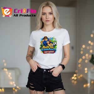 Tricou Built For Comfort Not Speed Personaj Amuzant, din bumbac 100% , tricou alb pentru Copii | Dama | Barbat - Img 7