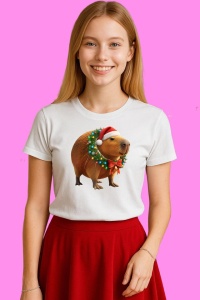Tricou Burbaloni Lulliloli Imbodobit Cu Decoratiuni De Craciun, din bumbac 100%, tricou alb, Copii | Dama | Barbat - Img 3