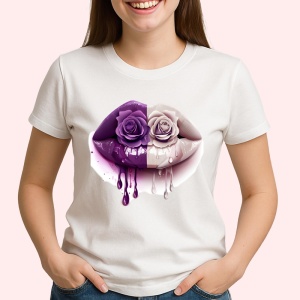 Tricou Buze femeie afine si cirese, Lip gloss, Copii | Dama - Img 3
