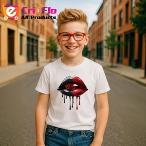Tricou Buze rosu intens cu trandafir si auriu lichid, Lip gloss, Copii | Dama - Img 17