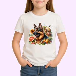Tricou caine ciobanesc german fructe pepene cocktail vara, Copii | Dama | Barbat