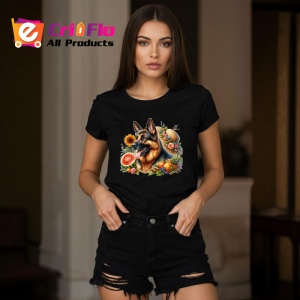 Tricou Caine ciobanesc german fructe pepene cocktail vara, Copii | Dama | Barbat , tricou negru - Img 8