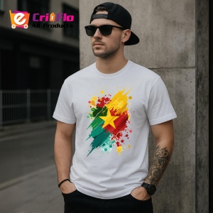 Tricou Cameroon Steag Splash Art, Copii | Dama | Barbat - Img 5