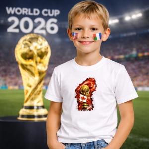 Tricou Canada World Cup Fifa 2026, din bumbac 100%, tricou alb, Copii | Dama | Barbat - Img 5