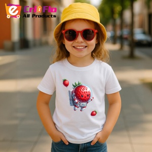Tricou Capsuna amuzanta de vara astronaut, Fructe, Copii | Dama - Img 4
