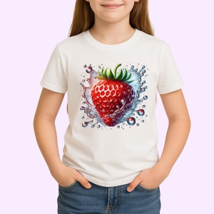 Tricou Capsuna si valuri reci, Fructe, Copii | Dama
