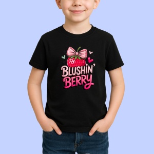 Tricou Capsuna timiduta, Fructe, Copii | Dama, culoare negru