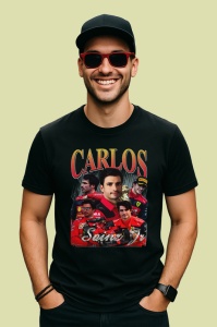 Tricou Carlos Sainz Imagine Echipa Ferrari Formula 1, Copii | Dama | Barbat - Img 4