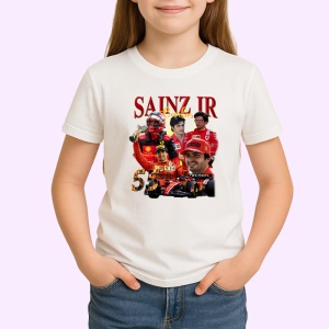 Tricou Carlos Sainz Jr Colaj Masina Echipa Ferrari Formula 1, Copii | Dama | Barbat - Img 3