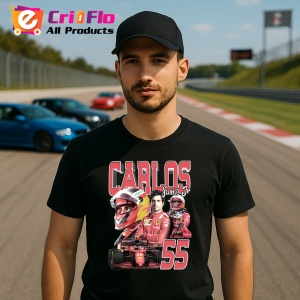 Tricou Carlos Sainz Jr Poster Echipa Ferrari Masina Formula 1, Copii | Dama | Barbat - Img 9