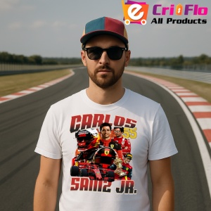 Tricou Carlos Sainz Junior Colaj Formula 1 Imagine Dinamica, Copii | Dama | Barbat - Img 4