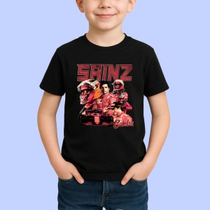 Tricou Carlos Sainz Poster Desen Formula 1 Masina Rosie, Copii | Dama | Barbat - Img 2
