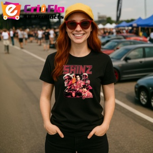 Tricou Carlos Sainz Poster Desen Formula 1 Masina Rosie, Copii | Dama | Barbat - Img 7