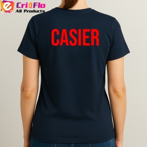 Tricou CASIER, Personalizat | Unisex Dama si Barbat, Albastru Inchis - Img 3