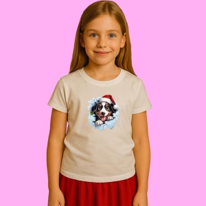 Tricou Catel Cu Privire Vesela Craciun, din bumbac 100% Copii | Dama | Barbat