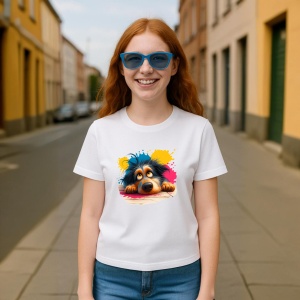 Tricou Catel si pete de culoare - Copii | Dama | Barbat - Img 3