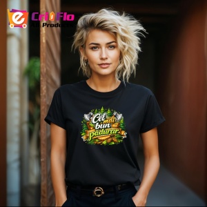 Tricou Cel Mai Bun Padurar Peisaj Verde V3, din bumbac 100%, tricou negru Dama | Barbat - Img 4