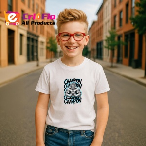 Tricou Champion Muschi Text Repetitiv, Copii | Dama | Barbat - Img 7
