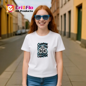 Tricou Champion Muschi Text Repetitiv, Copii | Dama | Barbat - Img 9