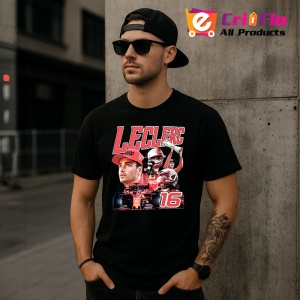 Tricou Charles Leclerc Masina Si Trofeu Echipa Ferrari Formula 1, Copii | Dama | Barbat - Img 9