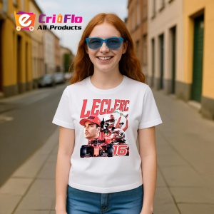 Tricou Charles Leclerc Masina Si Trofeu Echipa Ferrari Formula 1, Copii | Dama | Barbat - Img 8