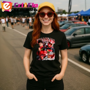 Tricou Charles Leclerc Portret Formula 1 Costum Ferrari, Copii | Dama | Barbat - Img 7
