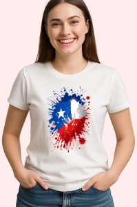 Tricou Chile Steag Splash Art, Copii | Dama | Barbat - Img 4