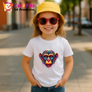 Tricou Chip cimpanzeu colorat arta moderna cu primate Copii | Dama | Barbat