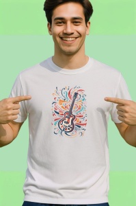 Tricou Chitara Colorata Arta Curcubeu, Copii | Dama | Barbat - Img 2