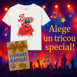Tricou Chris Brown - King of R&B Red, muzica Hip-Hop / Trap, Dama | Barbat | Copii - Img 6