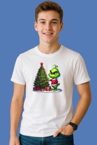 Tricou Cindy Lou Si Bradul De Craciun, din bumbac 100%, tricou alb, Copii | Dama | Barbat - Img 2