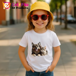 Tricou Ciobanesc German si pisica tigrata moment de relaxare Copii | Dama | Barbat Barbat - Img 11