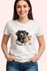 Tricou Ciobanesc Romanesc si pisica roscata legatura calda Copii | Dama | Barbat Barbat - Img 3