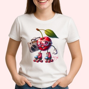 Tricou Cireasa de vara amuzant parrty pe role, Fructe, Copii | Dama - Img 2