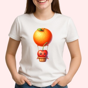 Tricou Cireasa de vara amuzanta cu baloul cu aer, Fructe, Copii | Dama - Img 2