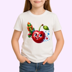 Tricou Cireasa de vara amuzanta pistol cu apa, Fructe, Copii | Dama