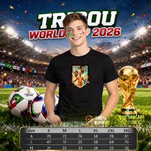 Tricou Coasta De Fildes World Cup Fifa 2026, din bumbac 100%, tricou negru, Copii | Dama | Barbat - Img 6