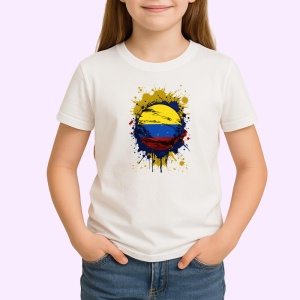 Tricou Colombia Steag Splash Art, Copii | Dama | Barbat - Img 3