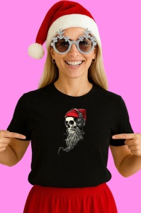 Tricou Confident Santa Pose, din bumbac 100% Copii | Dama | Barbat - Img 3