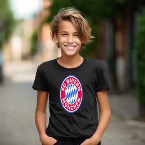Tricou copii Bayern Munchen FC din bumbac 100% - Img 3