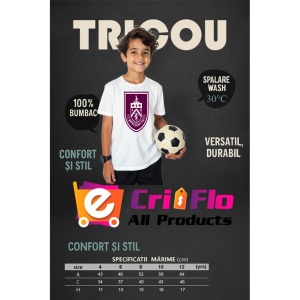 Tricou copii Burnley FC din bumbac 100% - Img 3