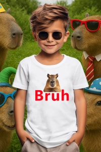 Tricou copii Capybara - Bruhhh - Img 4