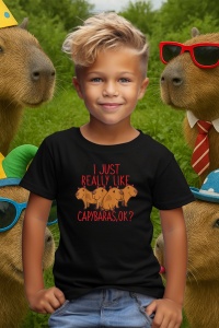 Tricou copii Capybara - Doar imi place capybara, ok? - Img 5