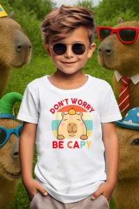 Tricou copii Capybara - Nu iti face griji, fii capy
