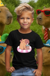 Tricou copii Capybara - pe un colac - Img 5