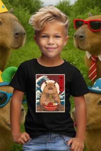 Tricou copii Capybara - Ramen japonez - Img 5